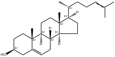 コレスタ-5,24-ジエン-3β-オール 化学構造式