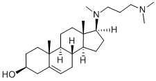 17β-[[3-(ジメチルアミノ)プロピル]メチルアミノ]アンドロスタ-5-エン-3β-オール 化学構造式