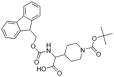 2-(FMOC-氨基)-2-(1-BOC-4-哌啶基)乙酸 结构式