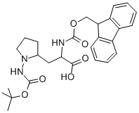 2-N-FMOC-AMINO-3-(2-N-BOC-AMINO-PYRROLIDINYL)PROPIONIC ACID Structure