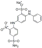 6-苯胺基-N-(2-硝基-4-磺酰苯基)间氨基苯磺酸钠盐, 31314-14-4, 结构式