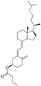 (3beta,5Z,7E)-9,10-secocholesta-5,7,10(19)-trien-3-yl butyrate Structure