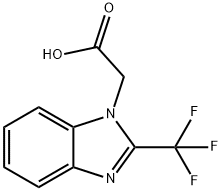 (2-TRIFLUOROMETHYL-BENZOIMIDAZOL-1-YL)-ACETIC ACID Structure