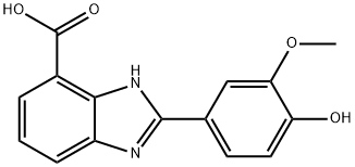 2-(4-HYDROXY-3-METHOXY-PHENYL)-1H-BENZOIMIDAZOLE-4-CARBOXYLIC ACID Structure