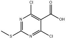 4,6-二氯-2-(甲巯基)嘧啶-5-甲酸,313339-35-4,结构式