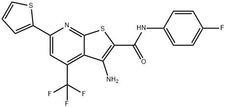 3-アミノ-N-(4-フルオロフェニル)-6-(チオフェン-2-イル)-4-(トリフルオロメチル)チエノ[2,3-b]ピリジン-2-カルボキサミド price.