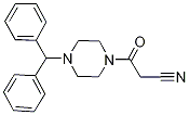 3-[4-(diphenylmethyl)piperazin-1-yl]-3-oxopropanenitrile Structure