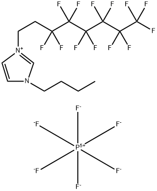 1H-Imidazolium, 1-butyl-3-(3,3,4,4,5,5,6,6,7,7,8,8,8-tridecafluorooctyl)-, hexafluorophosphate(1-) (1:1) Structure