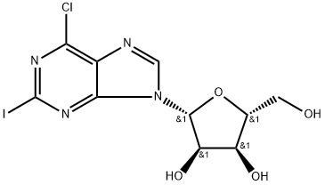 6-CHLORO-2-IODOPURINE-9-RIBOSIDE Struktur