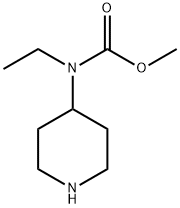 Carbamic  acid,  ethyl-4-piperidinyl-,  methyl  ester  (9CI) Structure