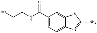 2-AMINO-BENZOTHIAZOLE-6-CARBOXYLIC ACID (2-HYDROXY-ETHYL)-AMIDE Structure