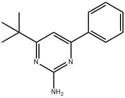 4-TERT-ブチル-6-フェニル-2-ピリミジンアミン 化学構造式