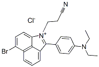 6-bromo-1-(2-cyanoethyl)-2-[4-(diethylamino)phenyl]benz[cd]indolium chloride Structure