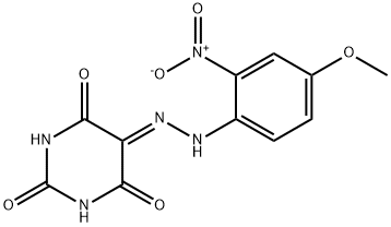 2,4,5,6(1H,3H)-ピリミジンテトラオン5-[(4-メトキシ-2-ニトロフェニル)ヒドラゾン] 化学構造式