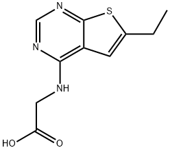 N-(6-乙基噻吩并[2,3-D]嘧啶-4-基)甘氨酸, 313534-29-1, 结构式