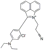 1-(2-cyanoethyl)-2-[4-(diethylamino)phenyl]benz[cd]indolium chloride 结构式