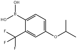 4-イソプロポキシ-2-(トリフルオロメチル)フェニルボロン酸 化学構造式