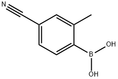 2-METHYL-4-CYANOPHENYLBORONIC ACID Struktur