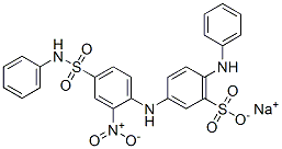 6-苯胺基-N-[2-硝基-4-(磺酰苯基)苯基]间氨基苯酸钠盐 结构式