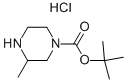 3-甲基哌嗪-1-羧酸叔丁酯盐酸盐, 313657-42-0, 结构式