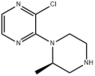 (R)-2-氯-3-(2-甲基哌嗪-1-基)吡嗪, 313657-76-0, 结构式