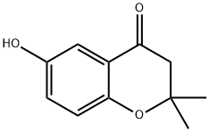 6-ヒドロキシ-2,2-ジメチルクロマン-4-オン 化学構造式