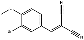 2-(3-ブロモ-4-メトキシベンジリデン)マロノニトリル 化学構造式