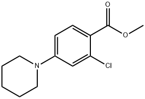 2-クロロ-4-ピペリジノベンゼンカルボン酸メチル 化学構造式