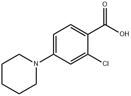 2-chloro-4-piperidinobenzenecarboxylic acid Struktur