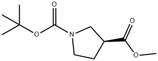 (S)-1-Boc-pyrrolidine-3-carboxylic acid methyl ester Struktur