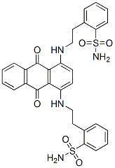 [(9,10-dihydro-9,10-dioxo-1,4-anthrylene)bis(iminoethylene)]bis(benzenesulphonamide)  Structure