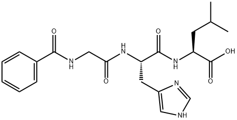 N-(N-ベンゾイルグリシル)-L-His-L-Leu-OH 化学構造式