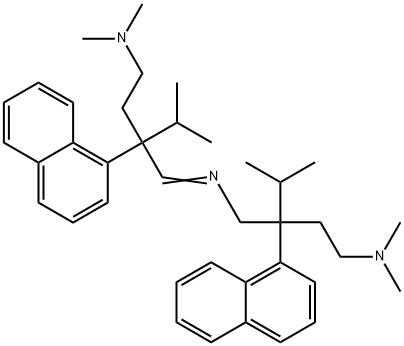 N-[4-(Dimethylamino)-2-isopropyl-2-(1-naphtyl)butylidene]-2-isopropyl-N',N'-dimethyl-2-(1-naphtyl)-1,4-butanediamine Structure