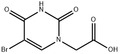 2-(5-溴-2,4-二氧代-1,2,3,4-四氢嘧啶-1-基)乙酸 结构式