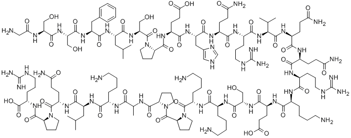 DES-アシルグレリン (ヒト) 化学構造式