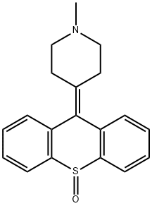 9-(1-Methylpiperidin-4-ylidene)-9H-thioxanthene 10-oxide Struktur