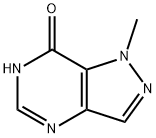 1-メチル-1H-ピラゾロ[4,3-D]ピリミジン-7-オール 化学構造式