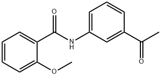 N-(3-アセチルフェニル)-2-メトキシベンズアミド 化学構造式