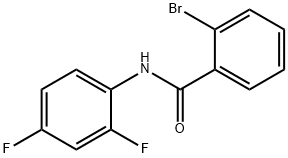 2-ブロモ-N-(2,4-ジフルオロフェニル)ベンズアミド 化学構造式