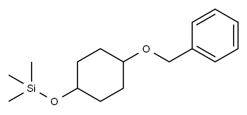 [[4-(ベンジルオキシ)シクロヘキシル]オキシ]トリメチルシラン 化学構造式