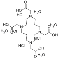 1,4,8,11-TETRAAZACYCLOTETRADECANE-1,4,8,11-TETRAACETIC ACID TETRAHYDROCHLORIDE HYDRATE Structure