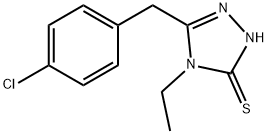 5-(4-クロロベンジル)-4-エチル-4H-1,2,4-トリアゾール-3-チオール 化学構造式