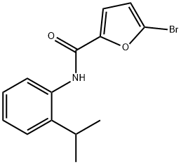 5-ブロモ-N-(2-イソプロピルフェニル)-2-フルアミド 化学構造式