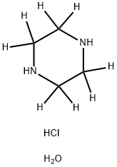 ピペラジン‐2,2,3,3,5,5,6,6‐D8二塩酸塩 化学構造式