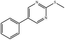 2-(メチルスルファニル)-5-フェニルピリミジン 化学構造式