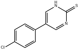 5-(4-クロロフェニル)-2-ピリミジンチオール 化学構造式