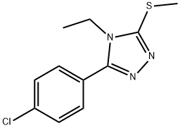 3-(4-Chlorophenyl)-4-ethyl-5-(methylthio)-4H-1,2,4-triazole Structure