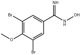 3,5-ジブロモ-4-メトキシベンズアミドキシム 化学構造式