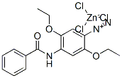 4-(benzoylamino)-2,5-diethoxybenzenediazonium trichlorozincate Struktur