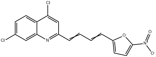 4,7-dichloro-2-[(1E,3E)-4-(5-nitro-2-furyl)buta-1,3-dienyl]quinoline Struktur